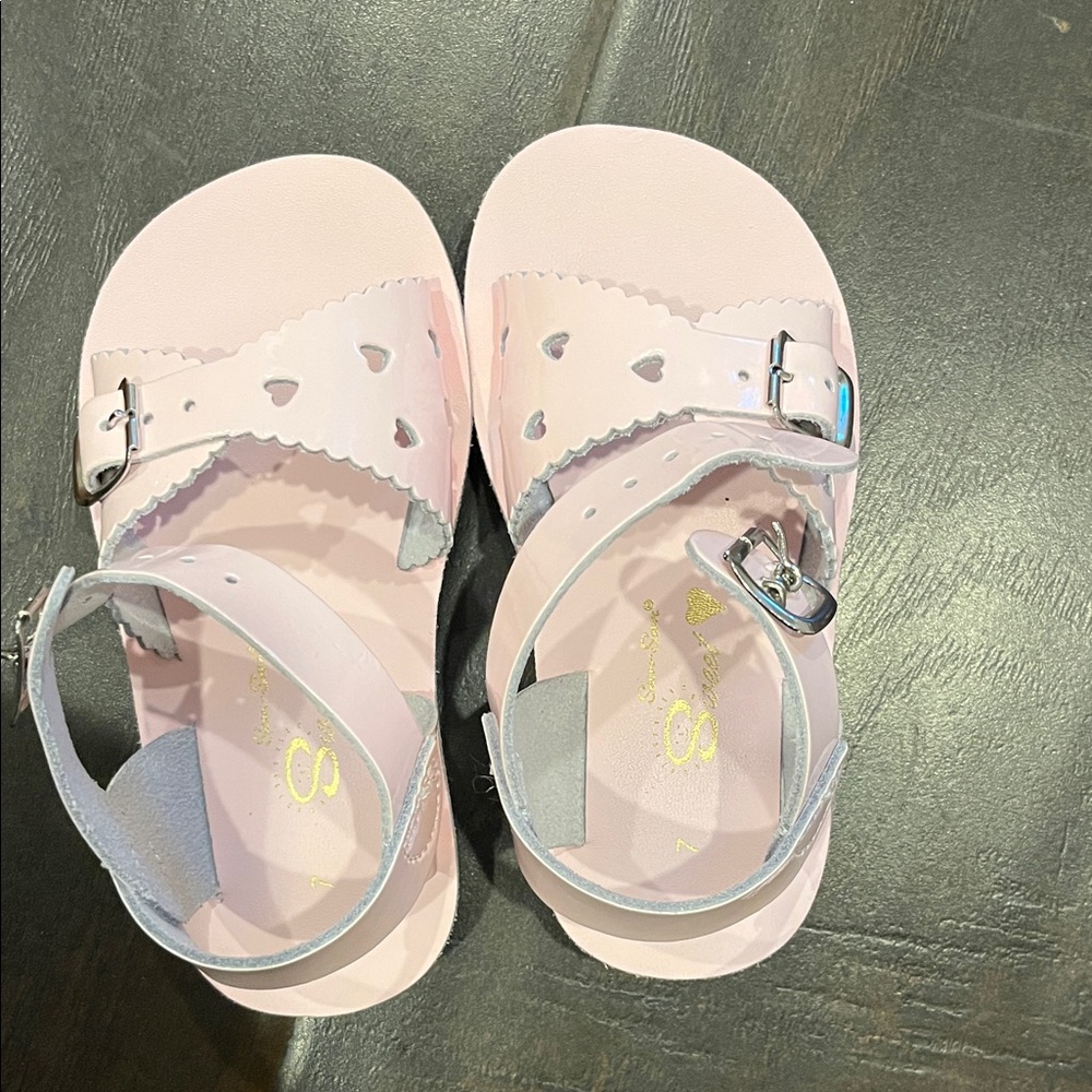 Charming Pink Kids Sandals with Heart Cutouts